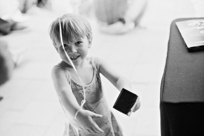 Little girl looking at the camera