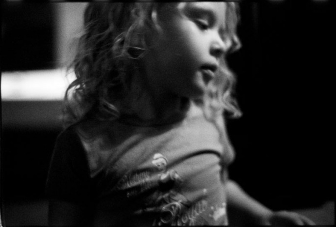 Portrait of a little girl with dramatic lighting