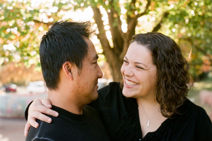 Portrait of a couple laughing