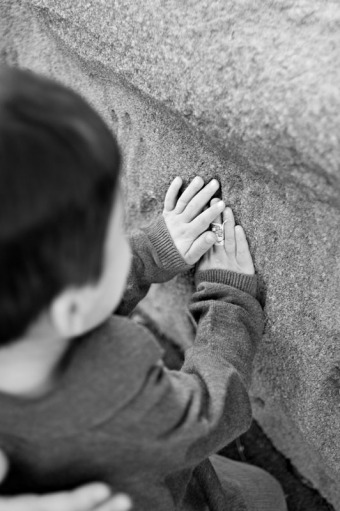 Three year old boy's hands