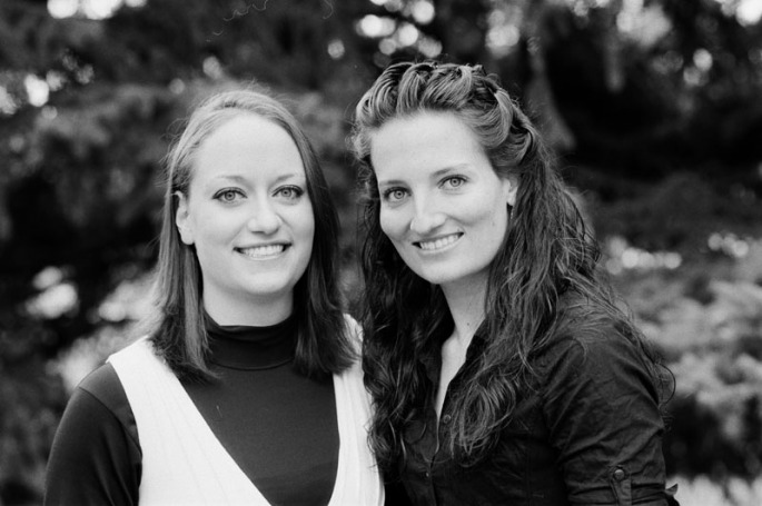 Portrait of twin sisters