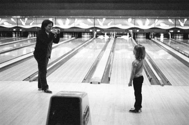 A woman takes a picture of her niece