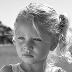 Outdoor portrait of a two year old girl