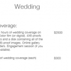 Wedding Coverage Pricing