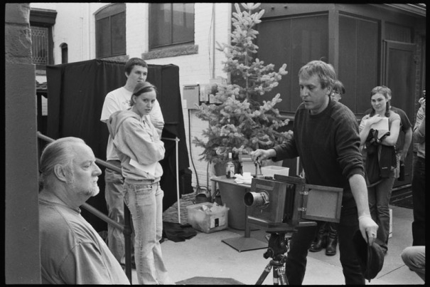 Mark Sink makes an exposure