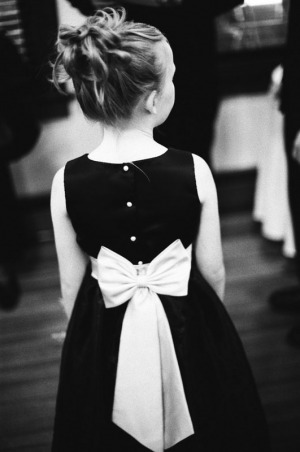 Rear view of the flower girl's dress