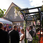 Bride and groom in the afternoon light