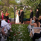 Bridal party watches intently