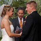 The Bride and Groom exchange vows