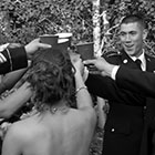 Bridal Party shares a toast