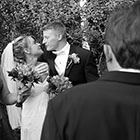 Bride and Groom look into each others eyes
