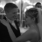 Bride and Groom Talk and Dance